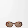 Mini Oval Slim solglasögon Havanna Mini Oval Slim solglasögon Havanna