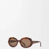 Mini Oval Slim solglasögon Havanna Mini Oval Slim solglasögon Havanna