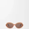 Mini Oval Slim solglasögon Milky Caramel