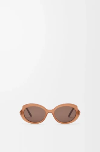 Mini Oval Slim solglasögon Milky Caramel