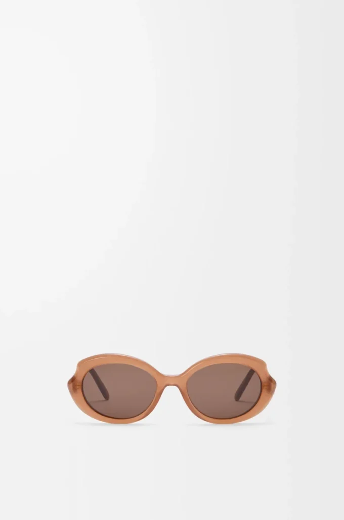 Mini Oval Slim solglasögon Milky Caramel