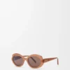 Mini Oval Slim solglasögon Milky Caramel
