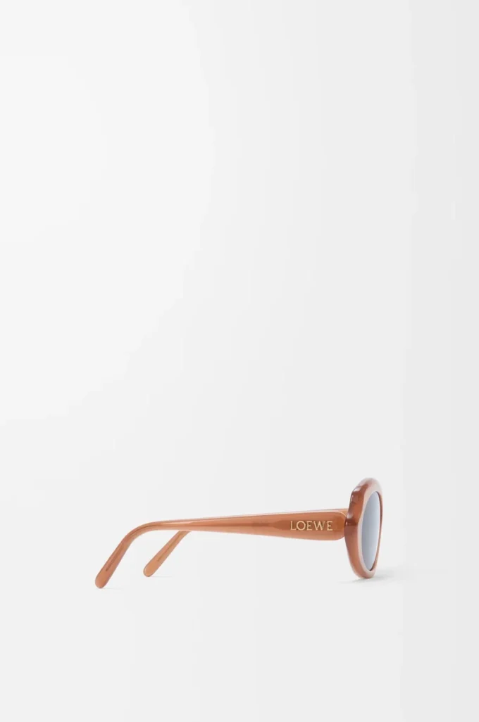 Mini Oval Slim solglasögon Milky Caramel