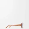 Mini Oval Slim solglasögon Milky Caramel Mini Oval Slim solglasögon Milky Caramel