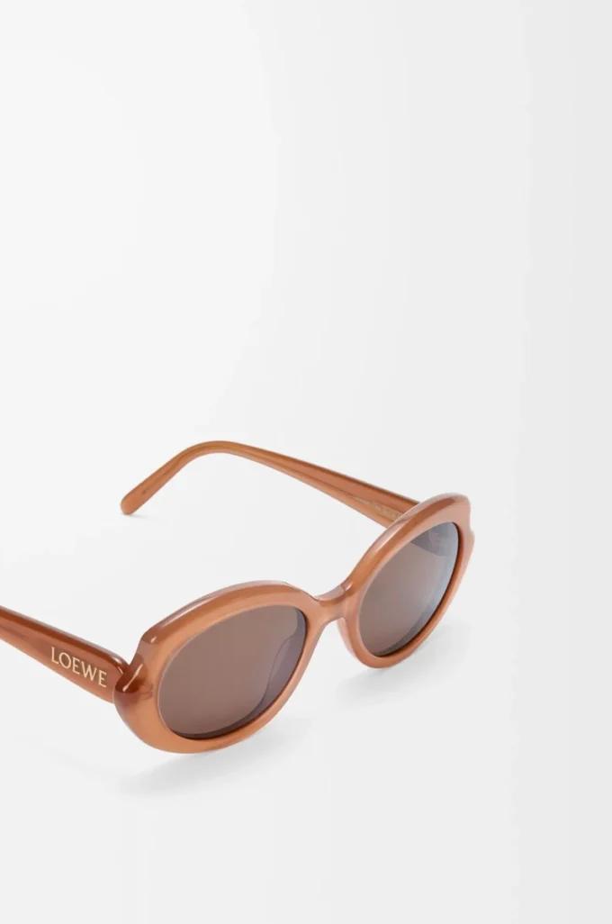 Mini Oval Slim solglasögon Milky Caramel