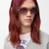 Mini Oval Slim solglasögon Transparent olivgrön Mini Oval Slim solglasögon Transparent olivgrön