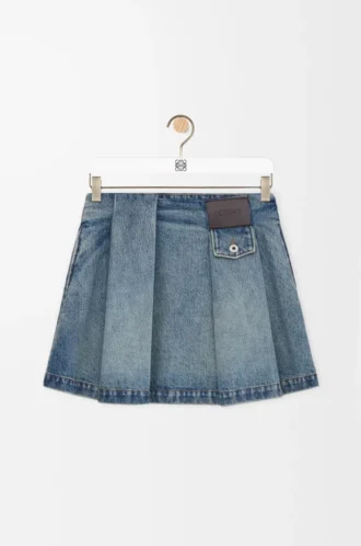 Minikjol i denim Tvättad denim