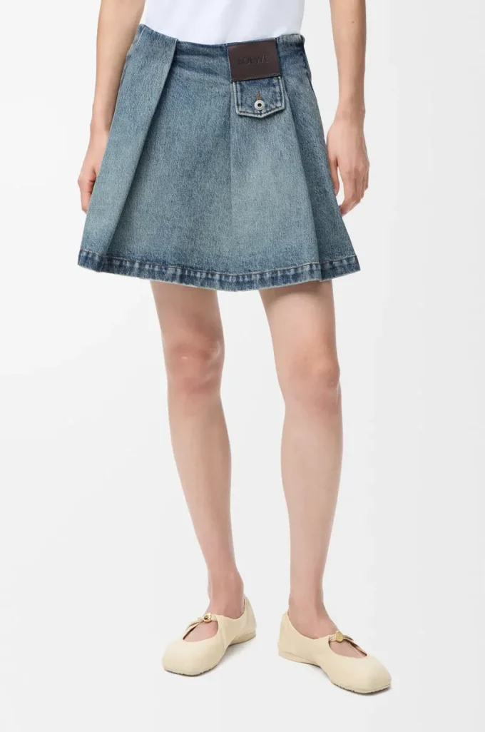 Minikjol i denim Tvättad denim Minikjol i denim Tvättad denim