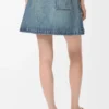 Minikjol i denim Tvättad denim Minikjol i denim Tvättad denim