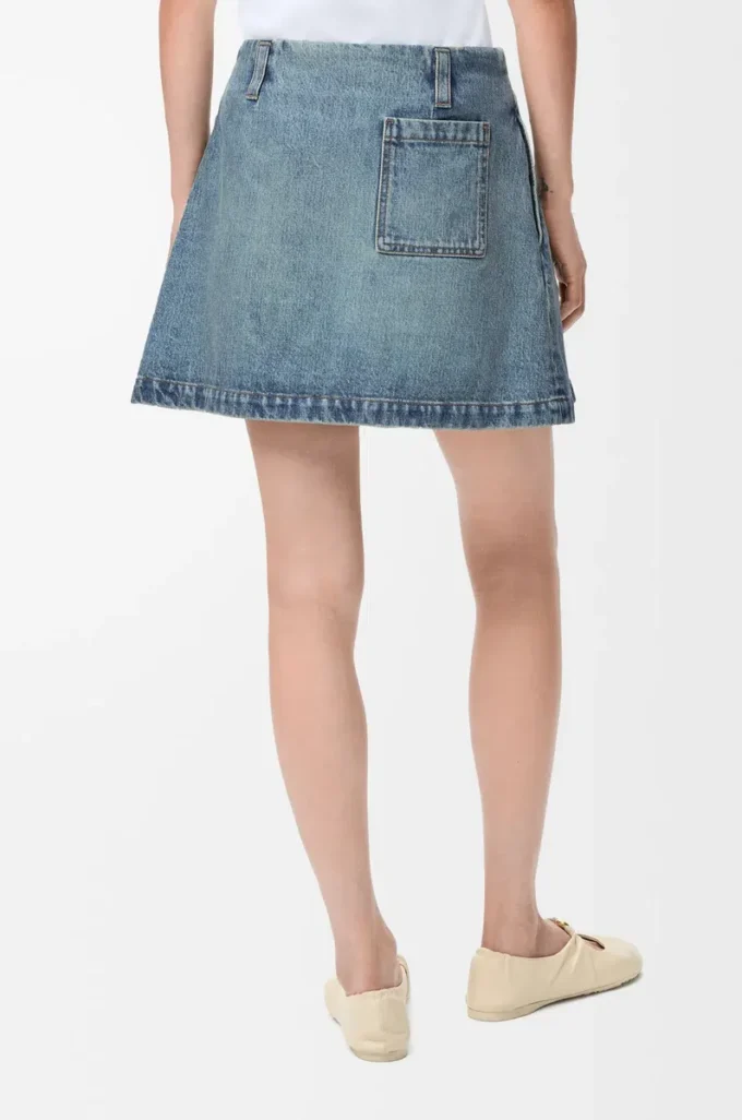 Minikjol i denim Tvättad denim Minikjol i denim Tvättad denim