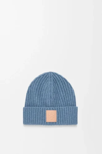 Mössa i kashmir Denim Blue