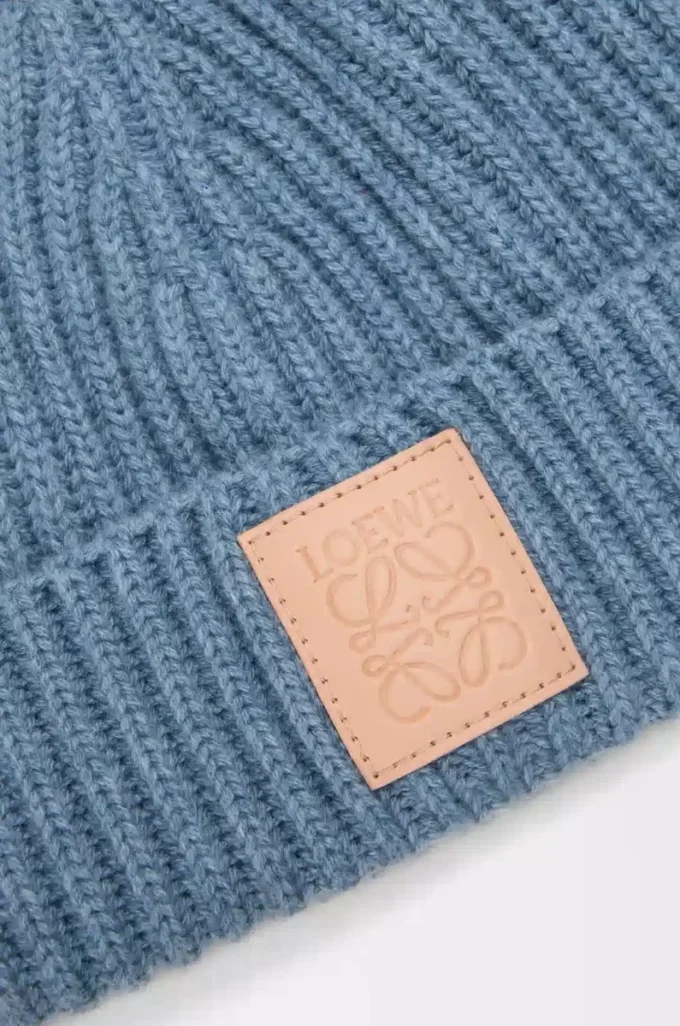 Mössa i kashmir Denim Blue