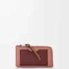 Myntkortfodral i mjukt kornat kalvskinn Blush/Mahogany Myntkortfodral i mjukt kornat kalvskinn Blush/Mahogany