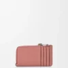 Myntkortfodral i mjukt kornat kalvskinn Blush/Mahogany Myntkortfodral i mjukt kornat kalvskinn Blush/Mahogany