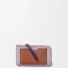 Myntkortfodral i mjukt kornat kalvskinn Dirty Mauve/Squirrel Myntkortfodral i mjukt kornat kalvskinn Dirty Mauve/Squirrel