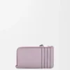 Myntkortfodral i mjukt kornat kalvskinn Dirty Mauve/Squirrel Myntkortfodral i mjukt kornat kalvskinn Dirty Mauve/Squirrel
