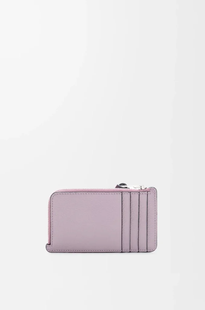 Myntkortfodral i mjukt kornat kalvskinn Dirty Mauve/Squirrel Myntkortfodral i mjukt kornat kalvskinn Dirty Mauve/Squirrel