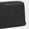 Myntkortfodral i satin kalvskinn Black
