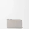 Myntkortfodral i satin kalvskinn Shell Grey Myntkortfodral i satin kalvskinn Shell Grey