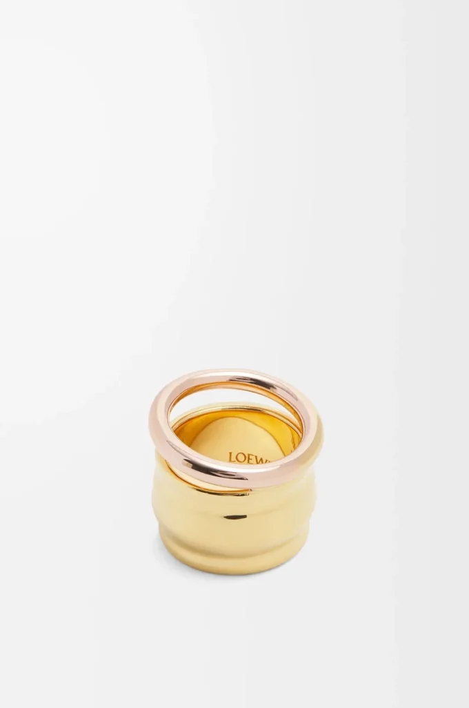 Nappa knot ring i sterlingsilver Guld/Roséguld
