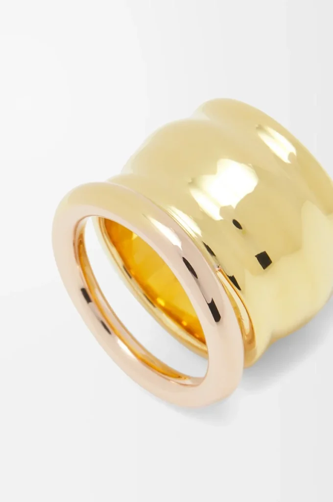 Nappa knot ring i sterlingsilver Guld/Roséguld