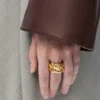 Nest-ring i sterlingsilver Guld