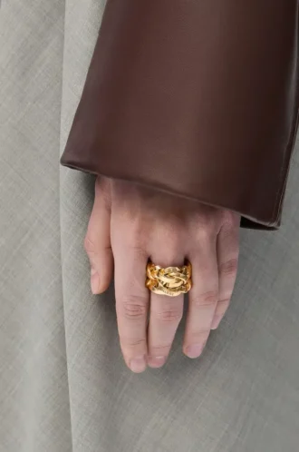 Nest-ring i sterlingsilver Guld