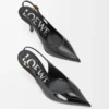 Nya Comic-pumps med slingback i blandat läder Svart