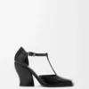 Onda T-bar-pumps i borstat kalvskinn Svart Onda T-bar-pumps i borstat kalvskinn Svart