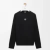 Oversized-passformad långärmad T-shirt i bomull Svart Oversized-passformad långärmad T-shirt i bomull Svart