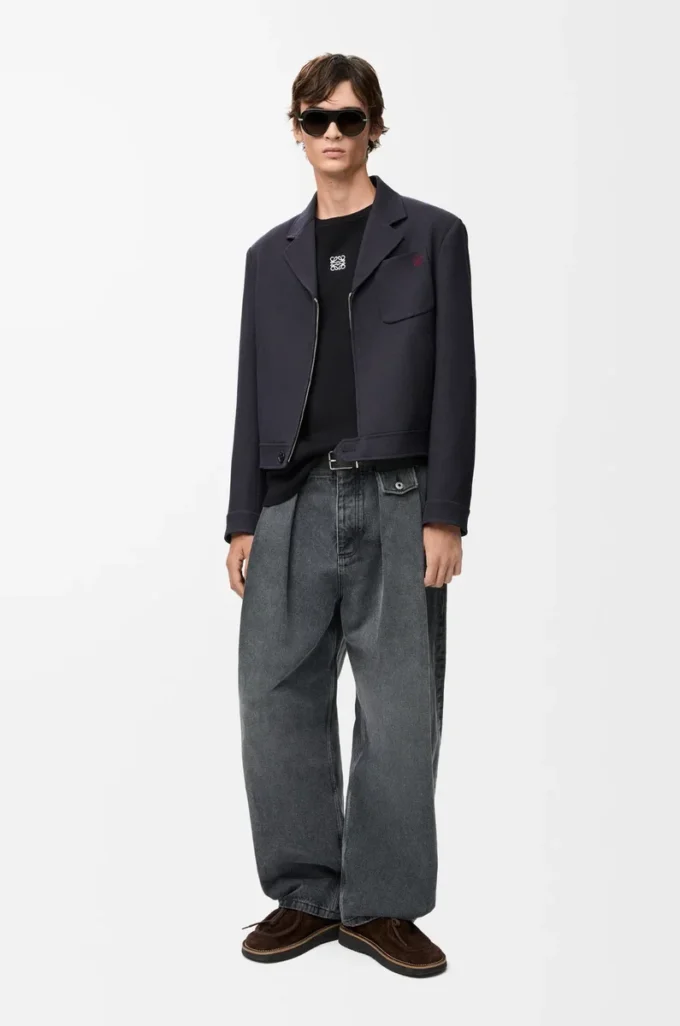 Oversized-passformad långärmad T-shirt i bomull Svart Oversized-passformad långärmad T-shirt i bomull Svart