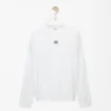 Oversized-passformad långärmad T-shirt i bomull Vit Oversized-passformad långärmad T-shirt i bomull Vit