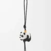 Panda-berlock i filt och kalvskinn Svart/Vit Panda-berlock i filt och kalvskinn Svart/Vit