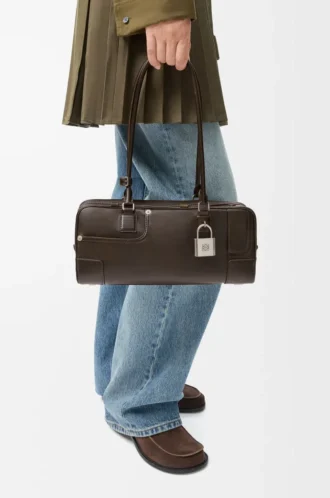 Panta Amazona 31 kort väska i glänsande kalvskinn Vintage Brown