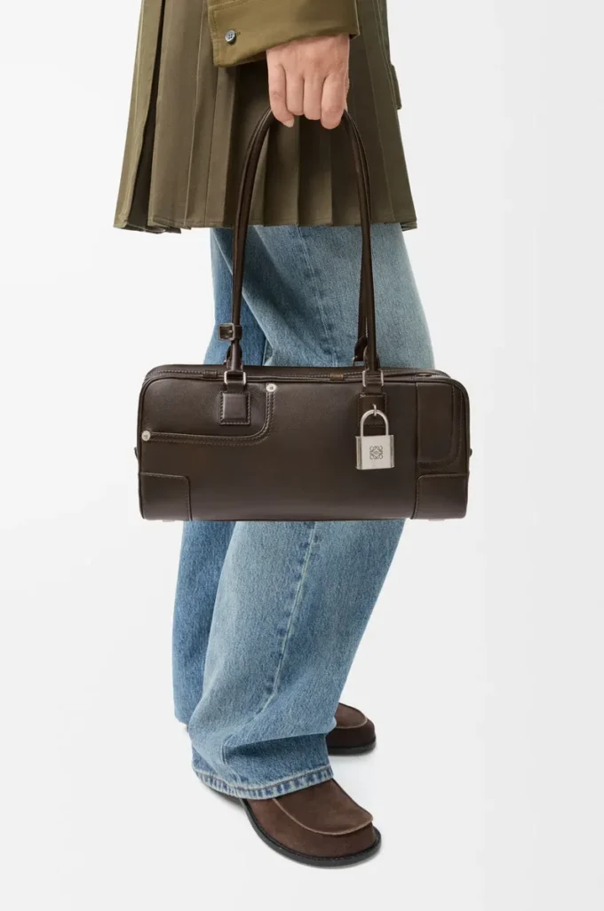 Panta Amazona 31 kort väska i glänsande kalvskinn Vintage Brown Panta Amazona 31 kort väska i glänsande kalvskinn Vintage Brown