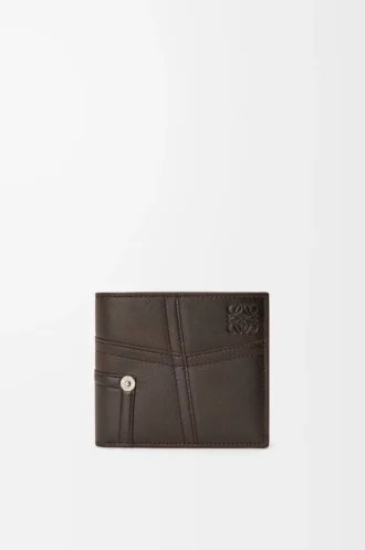Panta bifold plånbok i glänsande kalvskinn Vintage Brown