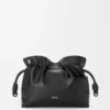Panta medium Flamenco-clutch i glänsande kalvskinn Svart Panta medium Flamenco-clutch i glänsande kalvskinn Svart