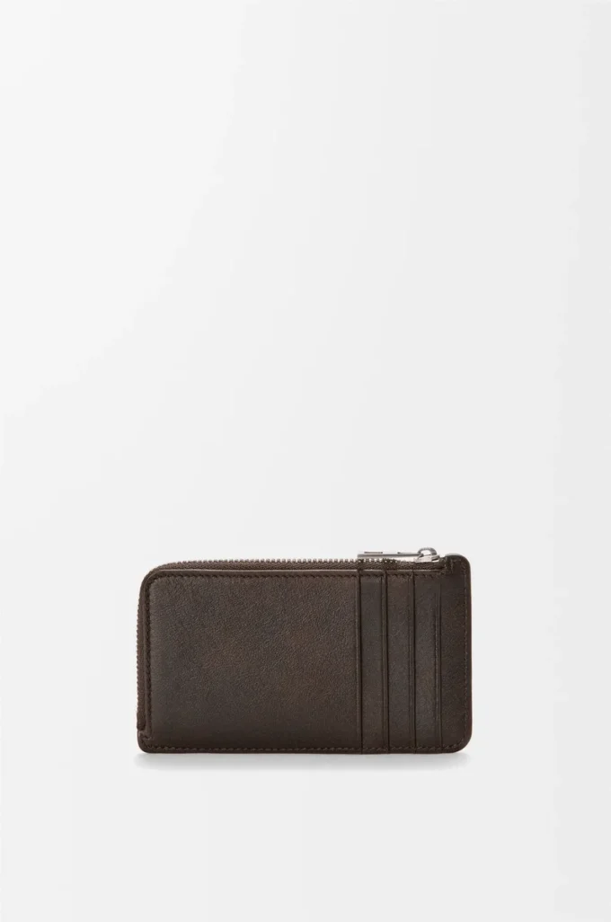 Panta myntkortshållare i glänsande kalvskinn Vintage Brown Panta myntkortshållare i glänsande kalvskinn Vintage Brown
