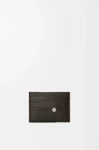 Panta vanlig korthållare i glänsande kalvskinn Vintage Brown
