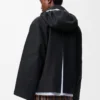 Parkas med huva i bomull Svart Parkas med huva i bomull Svart