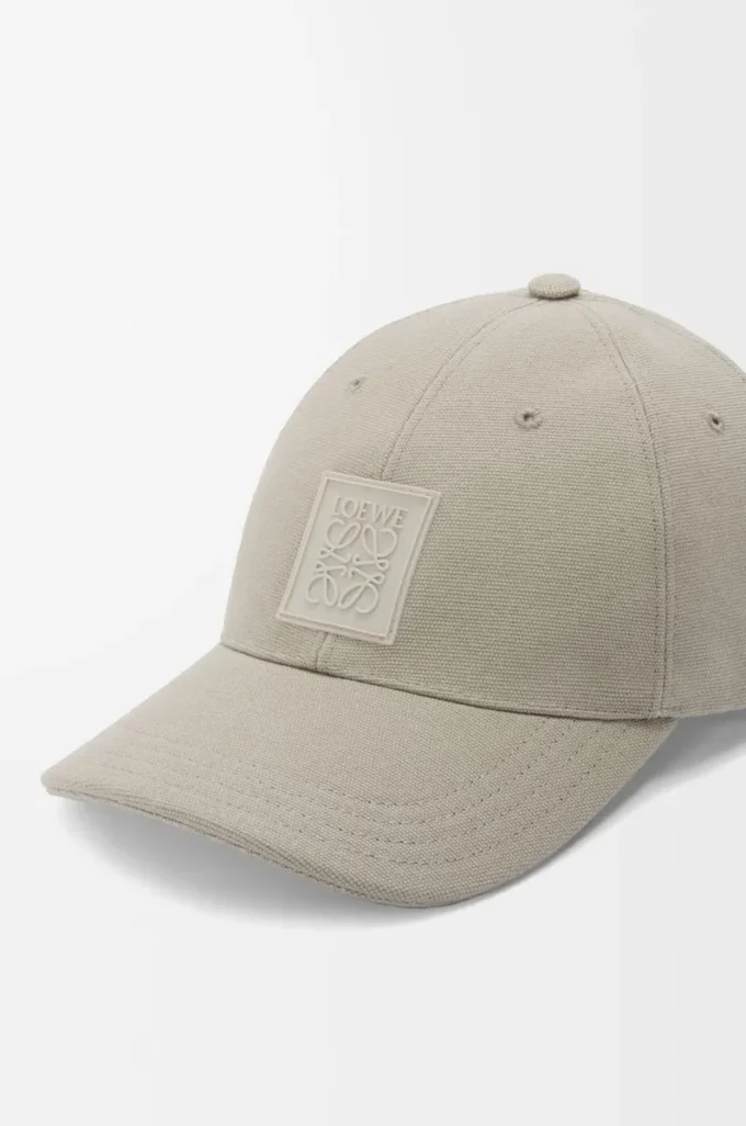 Patch-keps i canvas Shell Grey