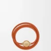 Pebble-armband i kalvskinn, orange/guld Pebble-armband i kalvskinn, orange/guld
