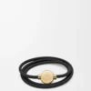Pebble-armband i kalvskinn Svart/Guld