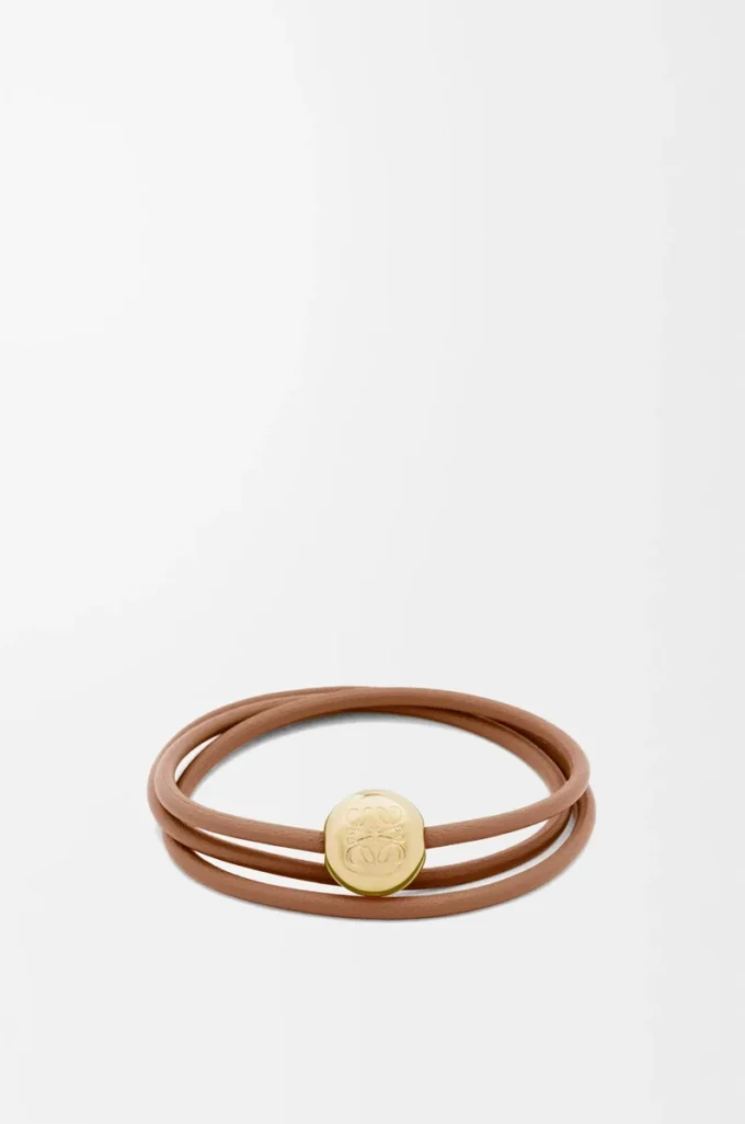 Pebble-armband i kalvskinn Warm Desert Pebble-armband i kalvskinn Warm Desert