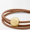 Pebble-armband i kalvskinn Warm Desert Pebble-armband i kalvskinn Warm Desert