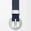 Pebble-bälte i slätt kalvskinn Deep Navy/Palladium Pebble-bälte i slätt kalvskinn Deep Navy/Palladium