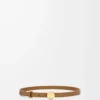 Pebble-bälte i slätt kalvskinn Ek/Guld Pebble-bälte i slätt kalvskinn Ek/Guld