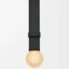 Pebble-bälte i slätt kalvskinn Svart/Guld Pebble-bälte i slätt kalvskinn Svart/Guld