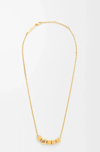 Pebble Cube-halsband i sterlingsilver Guld