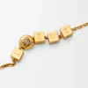 Pebble Cube-halsband i sterlingsilver Guld